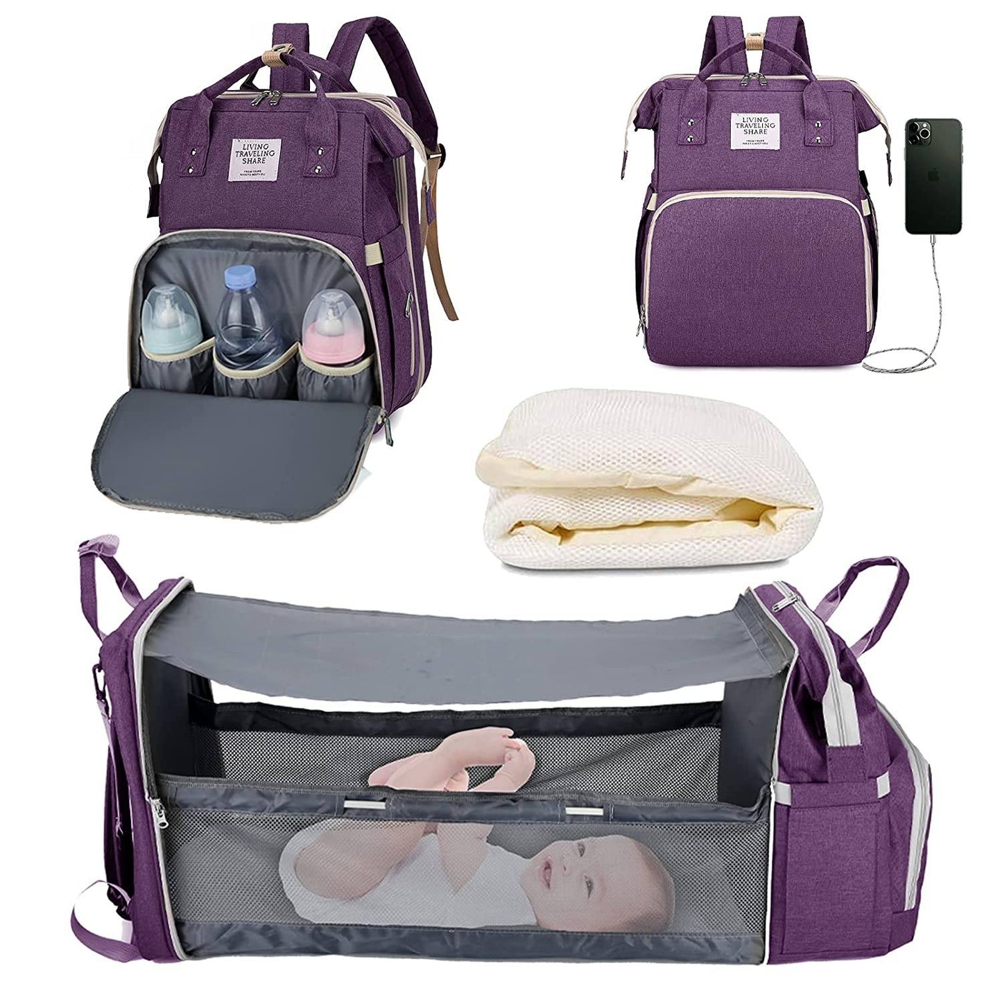 Sac à langer portatif | Berceau de voyage BabyNappy™ - SensibleMamanBébé