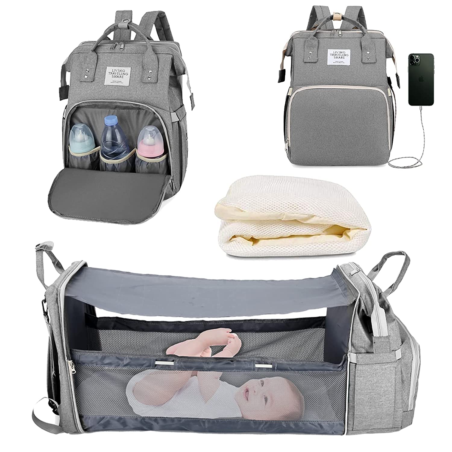 Sac à langer portatif | Berceau de voyage BabyNappy™ - SensibleMamanBébé